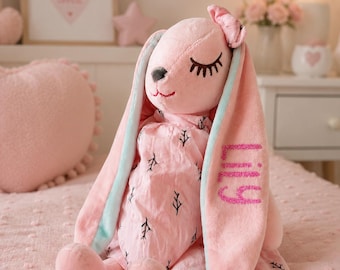 Personalised Plush Bunny Rabbit Doll – Soft Sleeping Companion, Baby Shower Gift