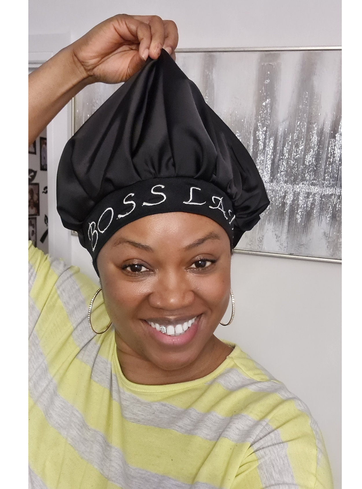 The Posh Miracle Bonnet 100% Silk Hair Bonnet With Built In