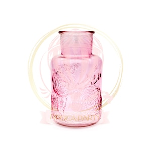 Pink Flower Vase, Wedding Decoration, Home Decoration, Gift, Coloured Glassware, Rustic, Vintage, Bohemian