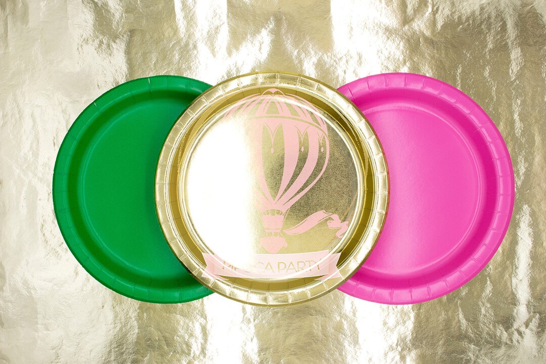 12 Party Plates, Birthday Party, Bridal Shower, Cocktail Party, Christening, Baby Shower Etsy