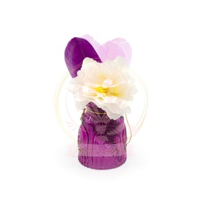 Purple Ornate Glass Vase, Wedding, Special Occasions, Home Decor, Bottle
