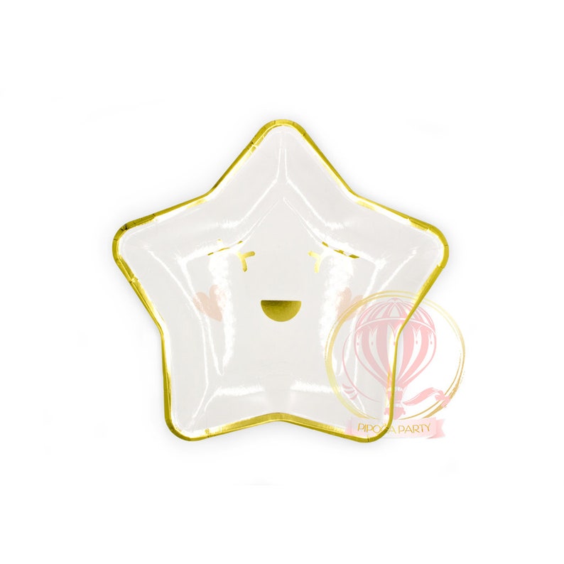 8 Twinkle Little Star Party Plates, Birthday Party, Baby Shower