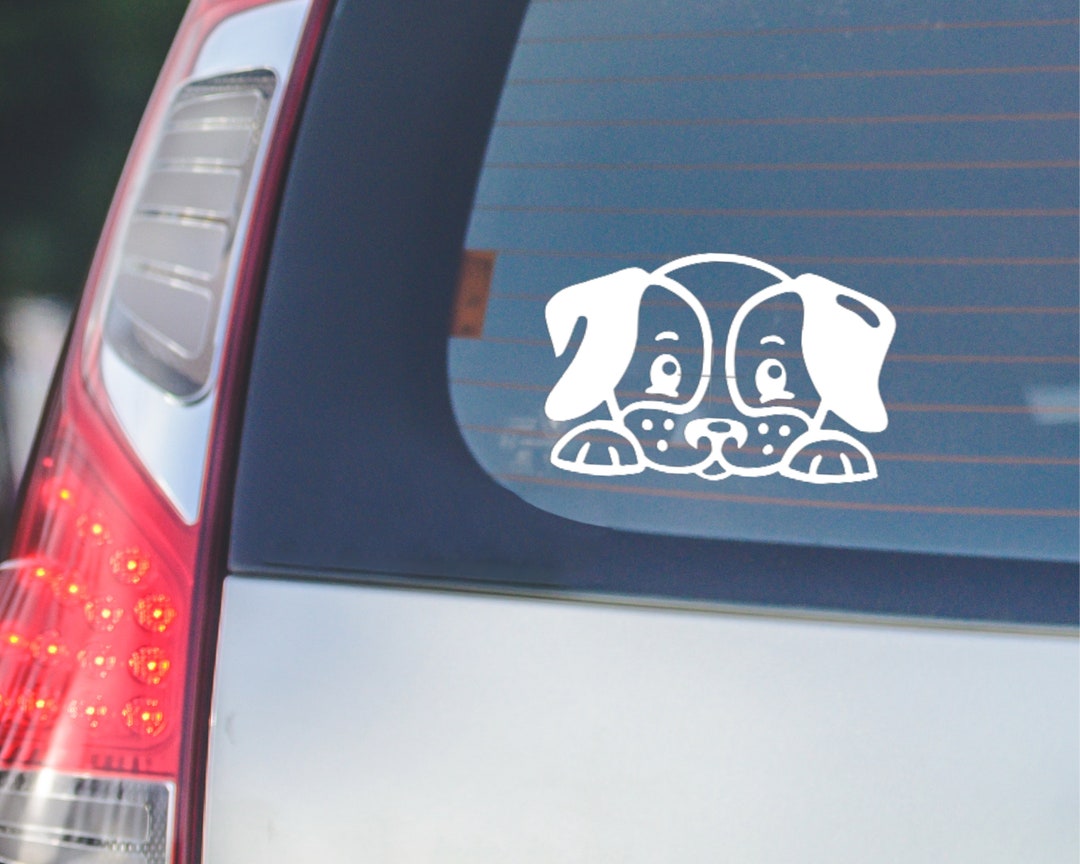 Dog Decal Peeking Dog Decal Dog Decals for Cars Puppy Dog Cute Stickers Animal Decals Car Decals