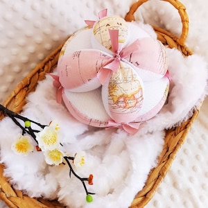 Sensorisch speelgoed Montessoribal, rammelaar babyspeelgoed, montessori koppelingsbal baby, takane-bal, reisbenodigdheden baby, wereldkaart, cadeau voor baby's