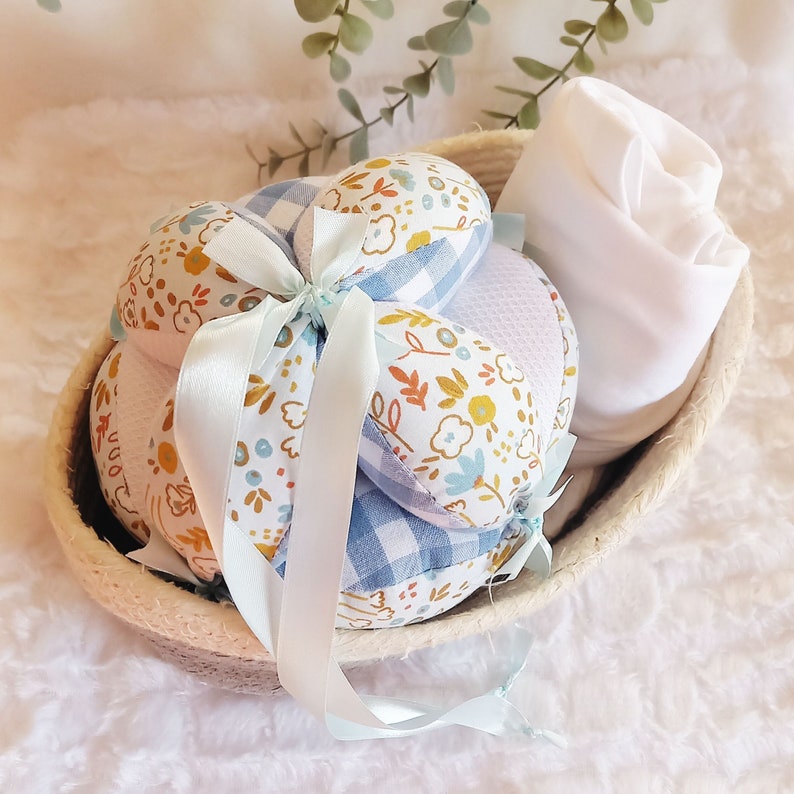 Montessori bal voor nieuwe baby, puzzelballen zintuiglijk speelgoed, zachte clutch babybal, handoogcoördinatiespeelgoed, babyshowercadeau voor pasgeboren afbeelding 1