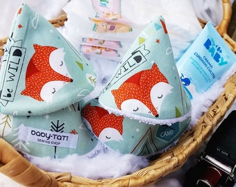 Cadeau tipi pipi pour petit-fils, couche lavable en tissu renard, lingette bébé en bambou, panier à langer tipi peepee pour neveu, c'est un garçon