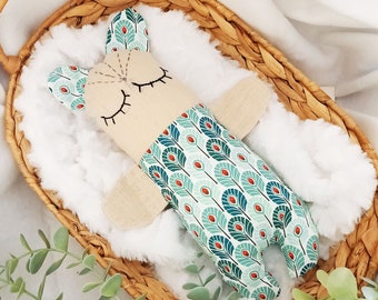 Poupée de chiffon douce, peluche douce pour nouveau-né, petite poupée douce, cadeau de hochet de poupée pour le baptême