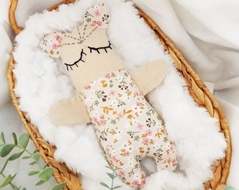 Peluche pour nouveau-né poupée compagnon, doudou, cadeaux petite fille, petite poupée douce, compagnon de sommeil, faire-part de naissance pour petite fille