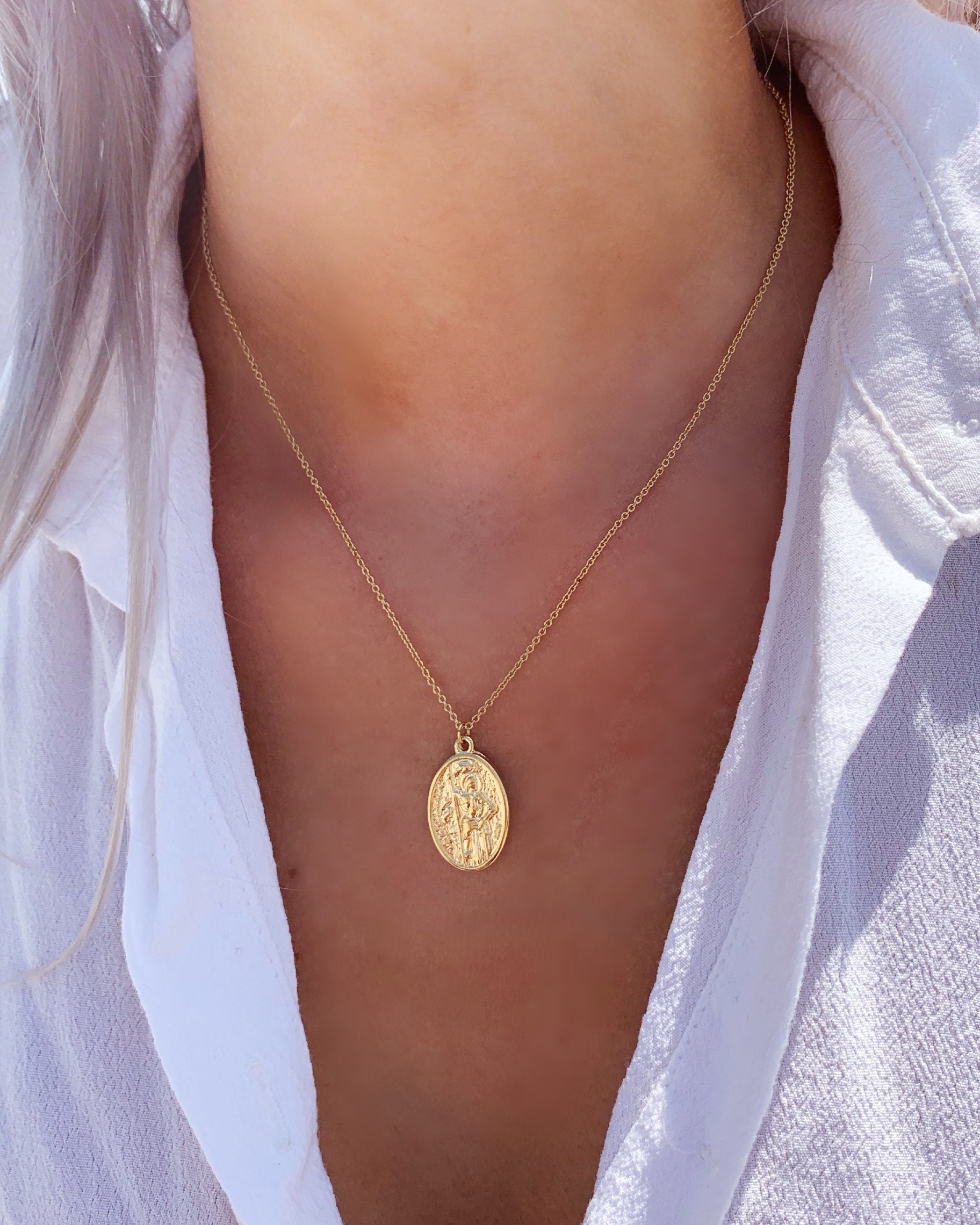 14k Gold Plated Joan of Arc Gold Medal 