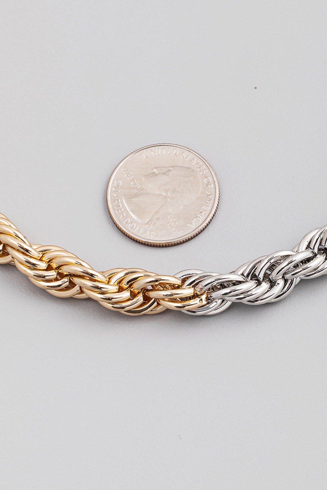 Two tone chain link necklace Clearance