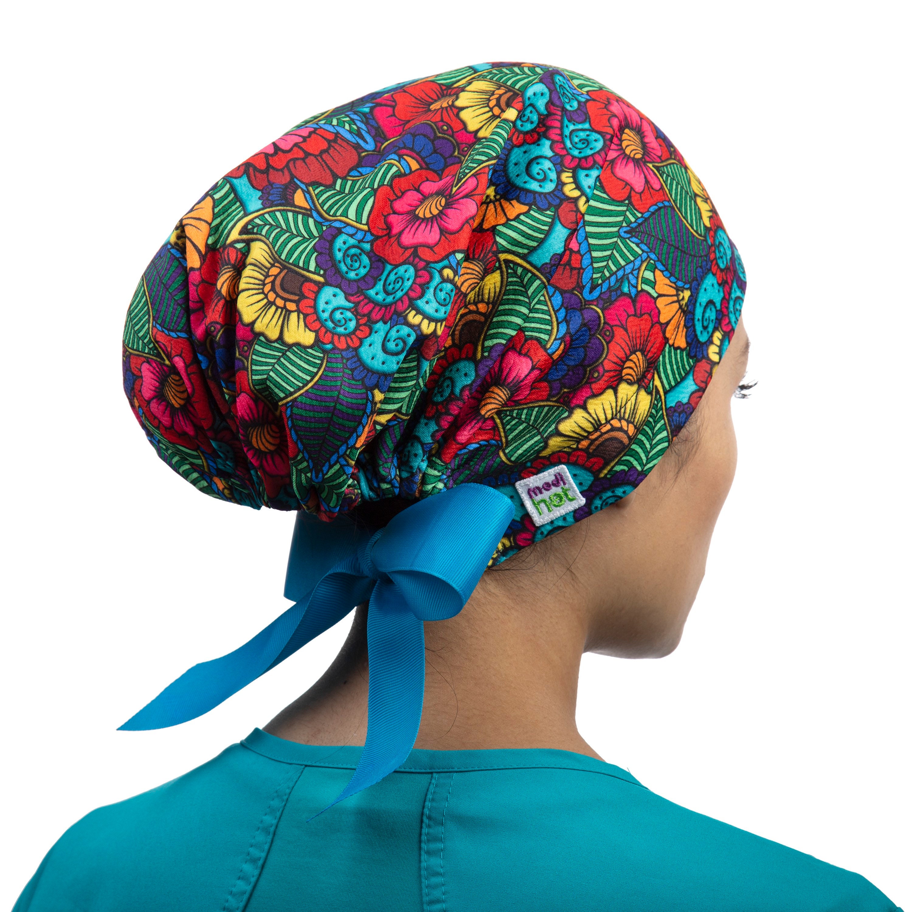 Mexican Flowers surgical scrub caps srub caps for women Etsy