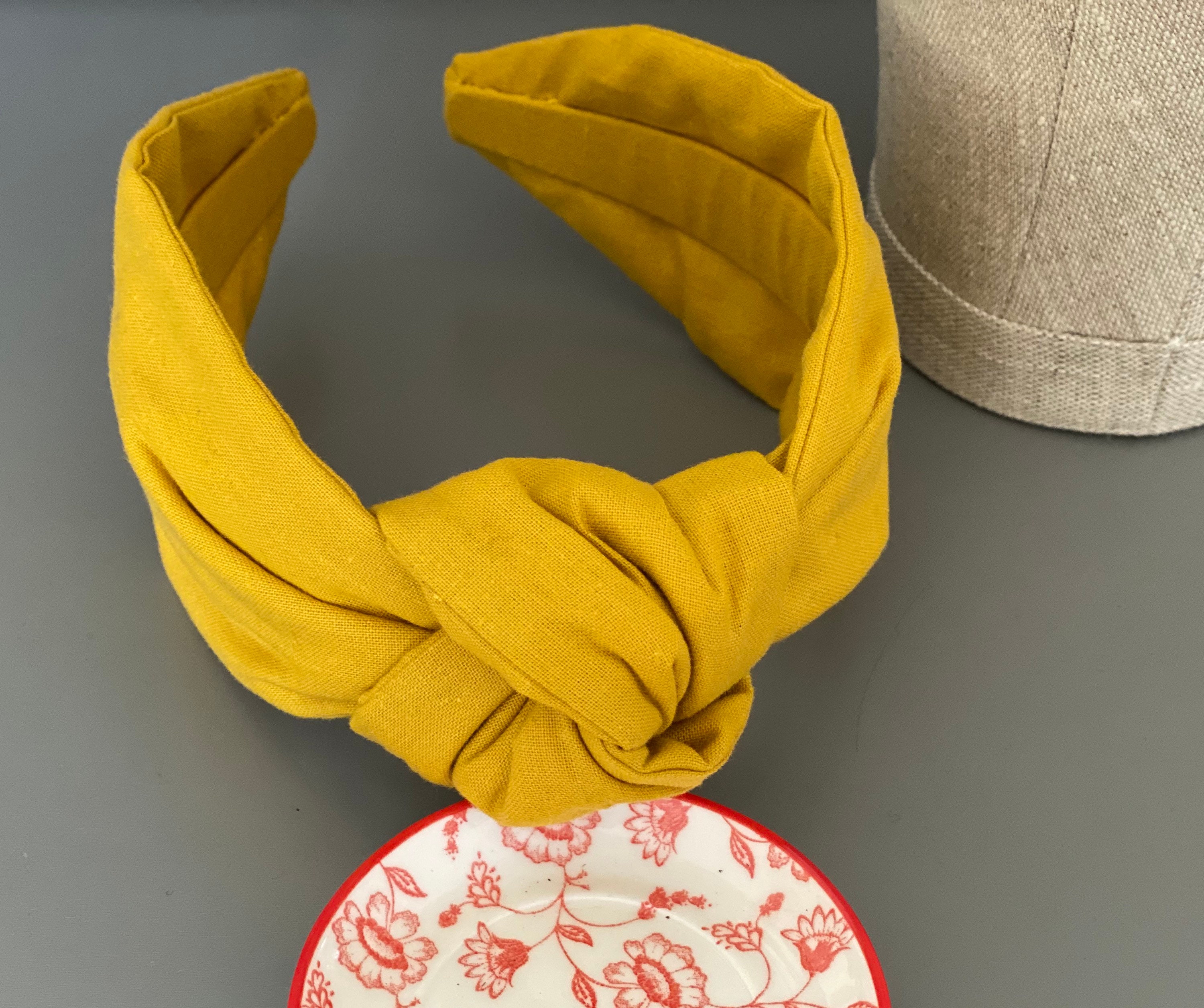 Mustard yellow knot headband statement headband fashion Etsy