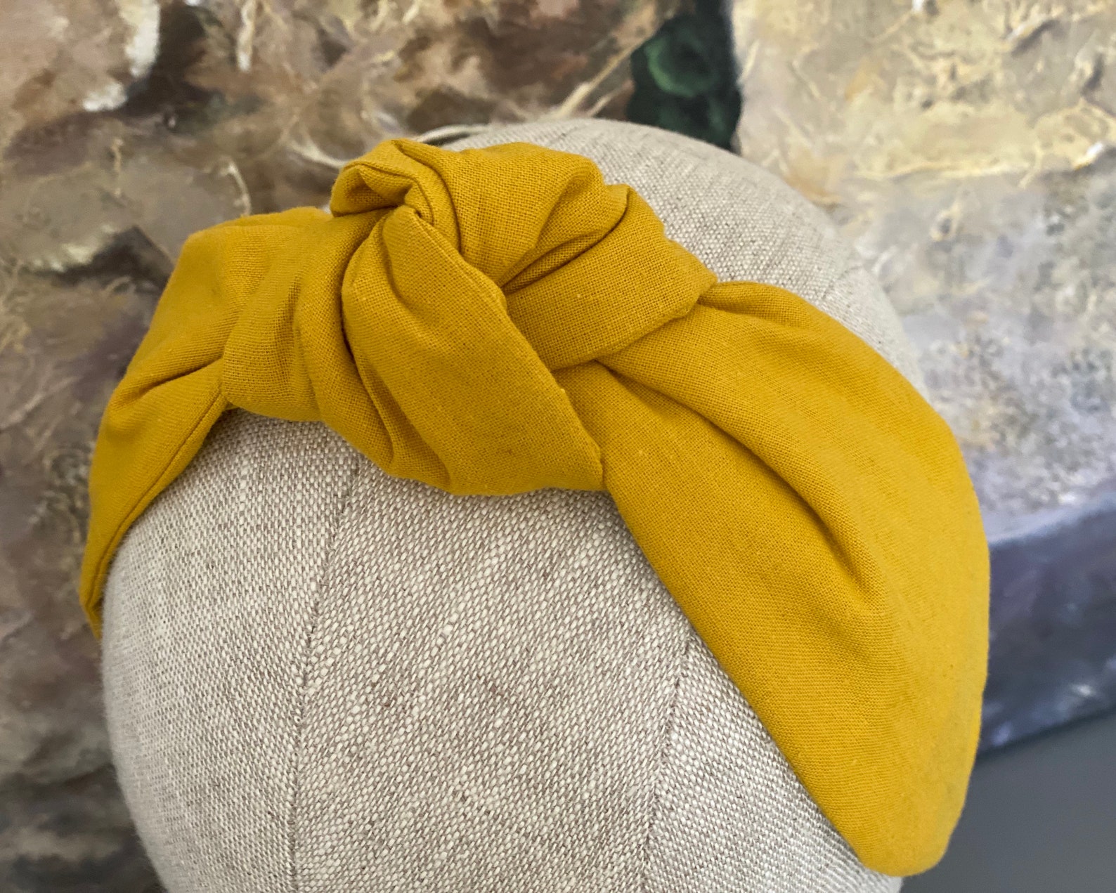 Mustard yellow knot headband statement headband fashion Etsy