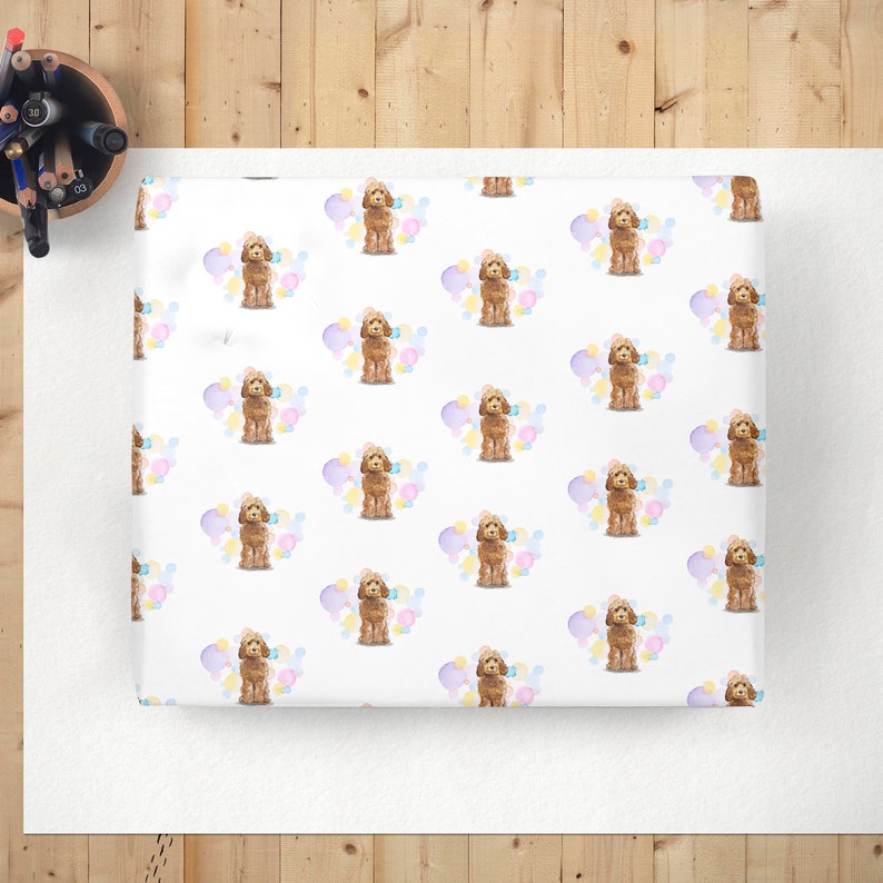 Download Paper Party Supplies Dog Themed Cockapoo Wrapping Paper Gift Wrapping