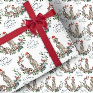 weimaraner wrapping paper