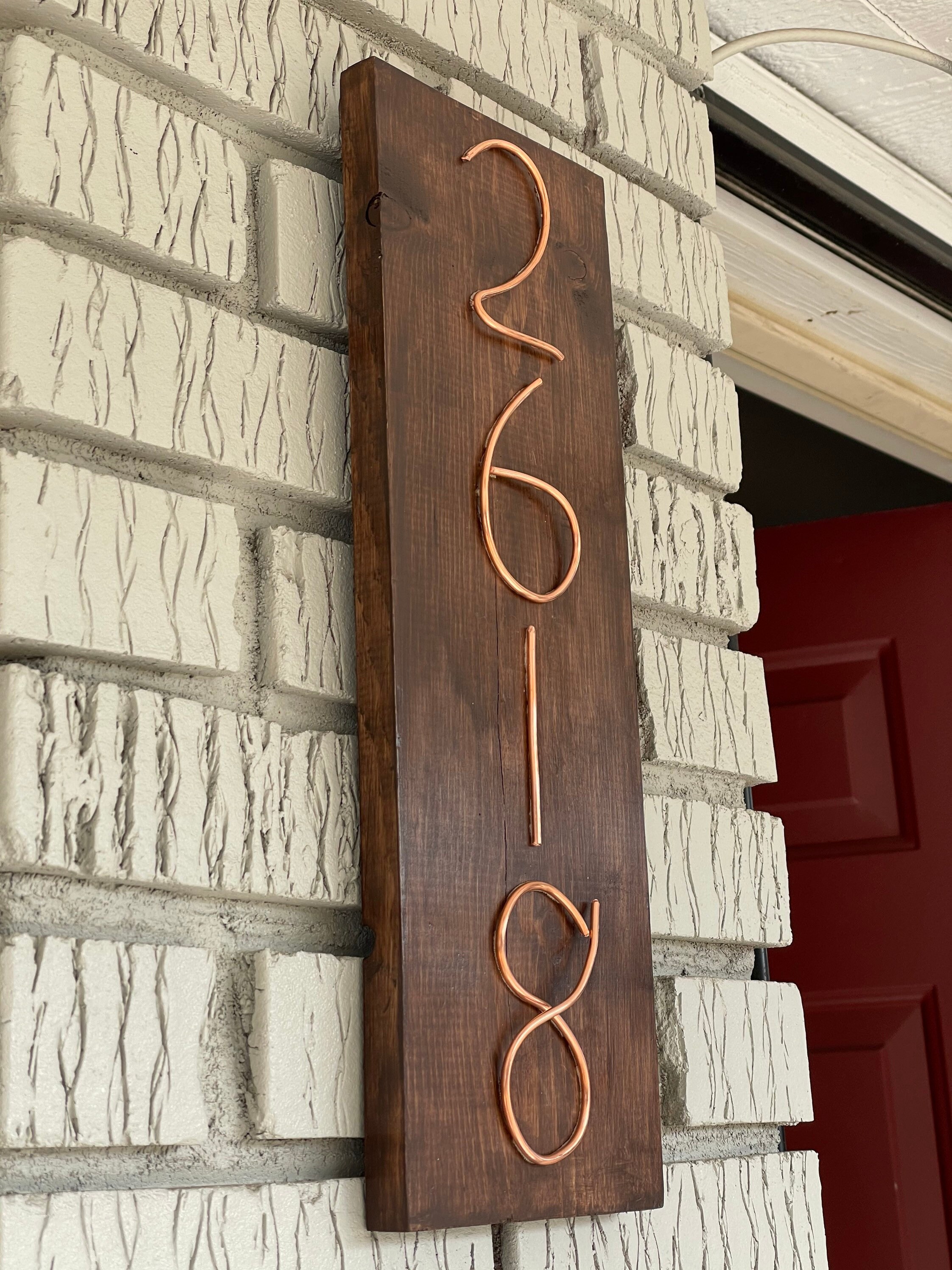 Bronze Copper House Sign Custom Wooden Sign Dark Brown Sign Etsy
