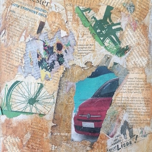 Técnica mixta y collage Obra de arte original Arte abstracto