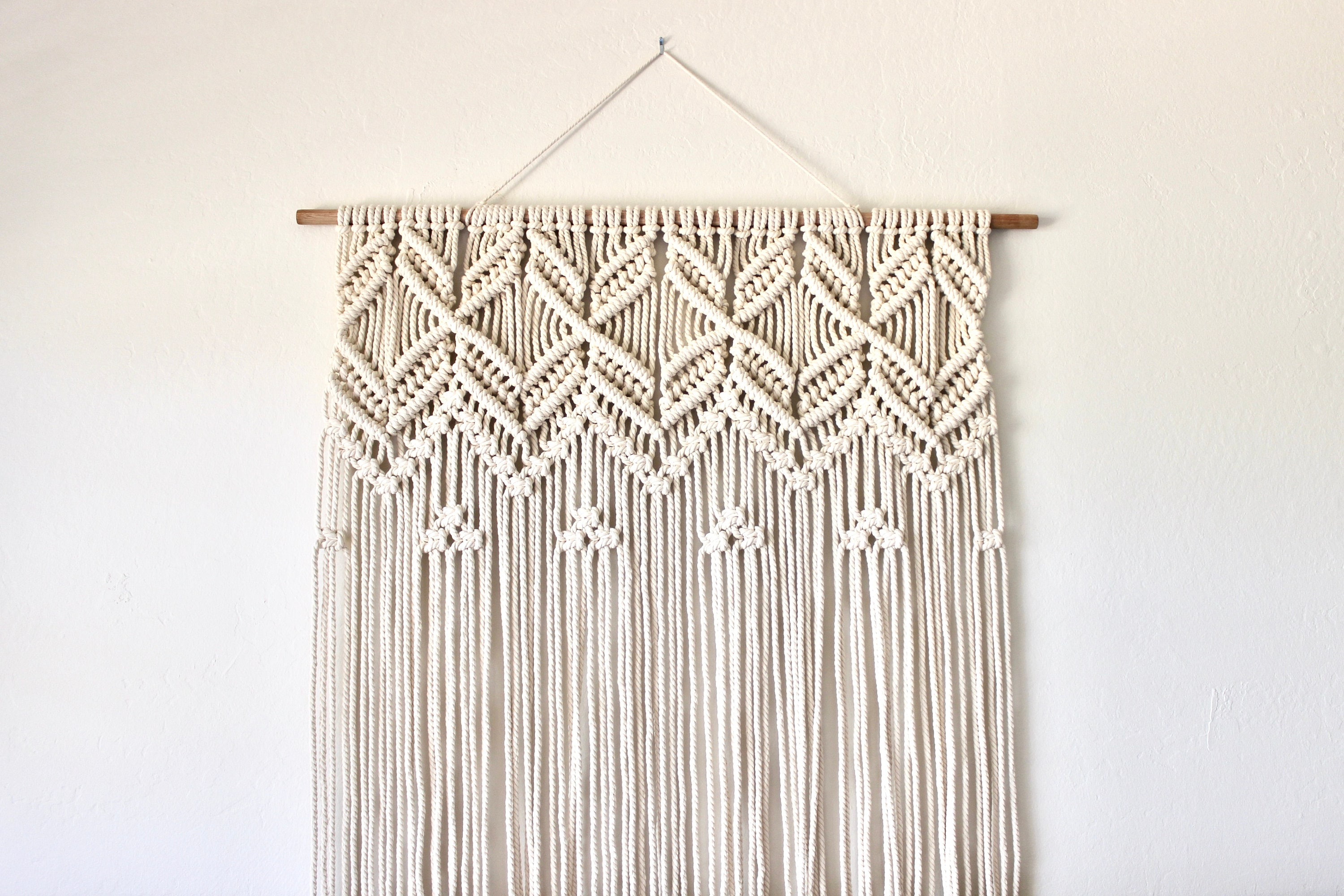 Macrame wall hanging custom // medium // geometric Etsy