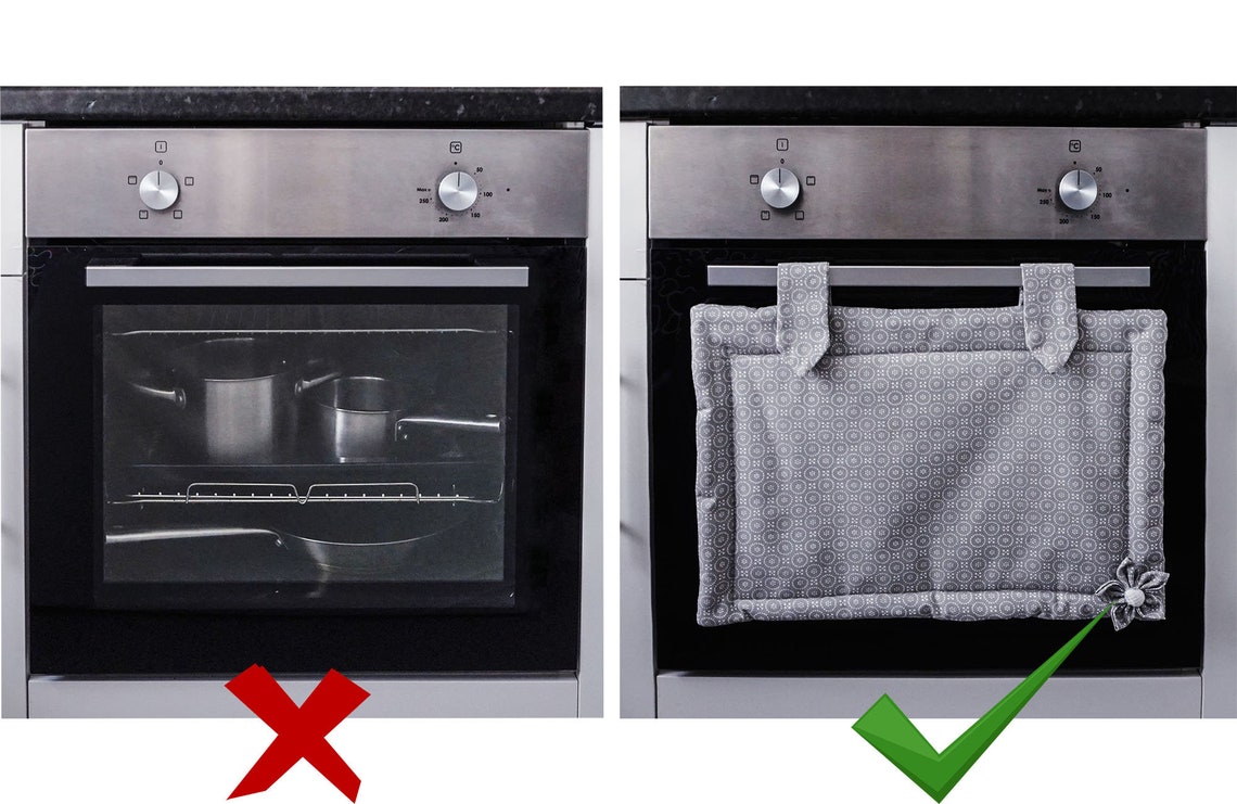 Quilted Oven door Cover/Cozy Fabric Appliance Cover/Modern Etsy