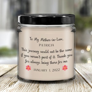 Mother in Law Wedding Gift, Mother in Law Gift from Bride, Mother-in-law Wedding Gift, Future Mother in Law Gift, Gifts from Bride Candle