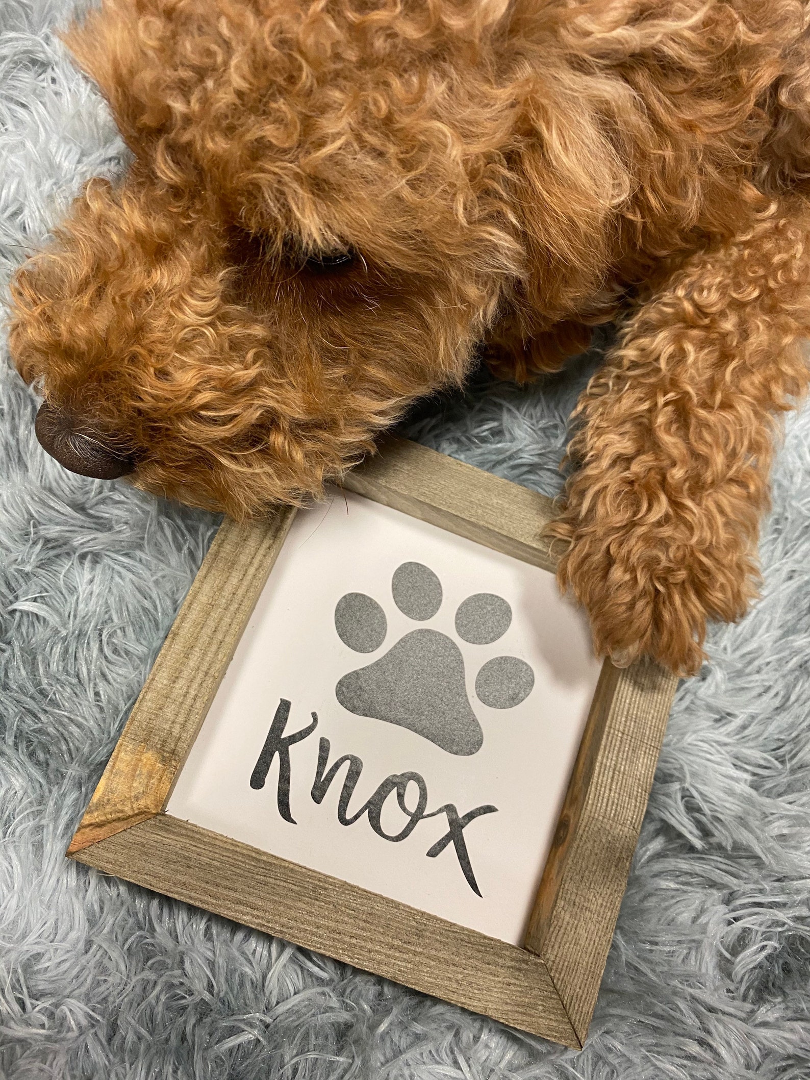 Paw Print Dog Decor Farmhouse Wood Pet Rustic Etsy