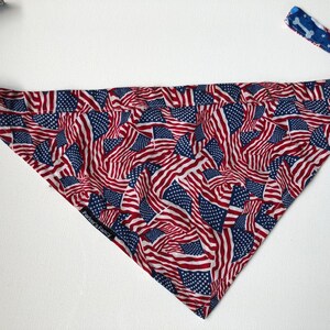 All American Flags reversible dog bandana