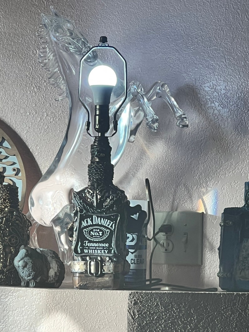 Jack Daniels Bottle Art LAMP Steam Punk Decor Steam Punk Etsy