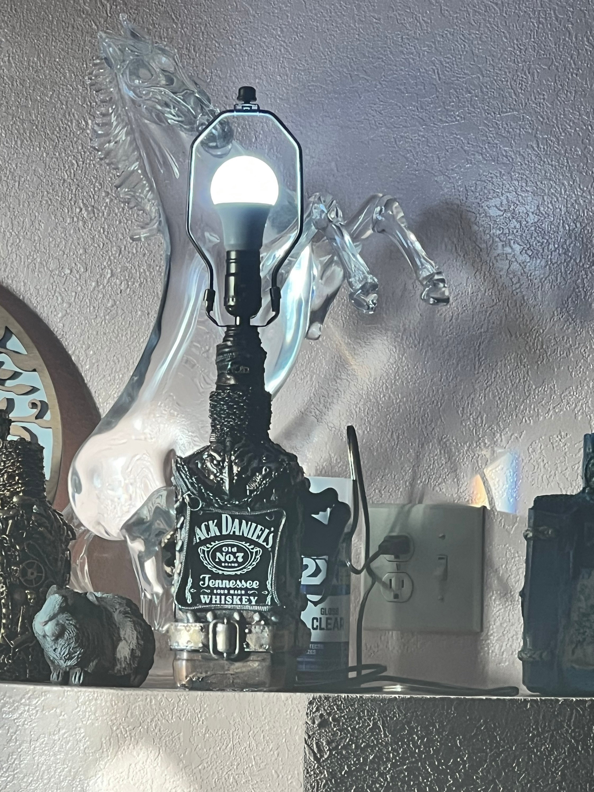 Jack Daniels Bottle Art LAMP Steam Punk Decor Steam Punk Etsy