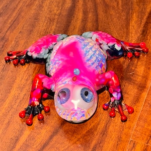 Adorable handmade resin frog, many colors, cute table decor, garden decor, unique one of a kind