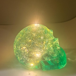 Skull acrylic resin  lighted skull