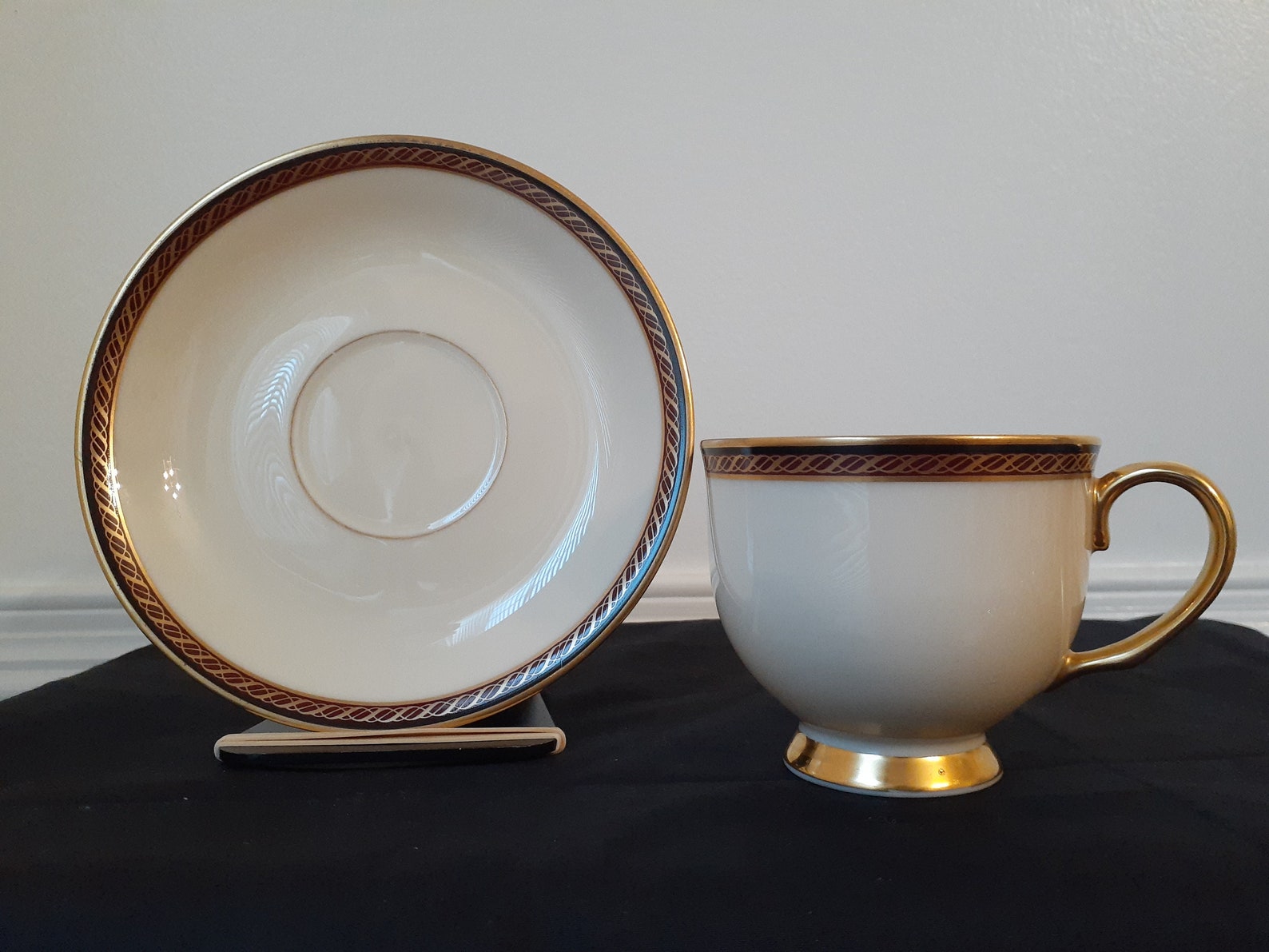 6 Pieces Vintage Lenox Cup and Saucer Monroe Pattern 3 Cups Etsy