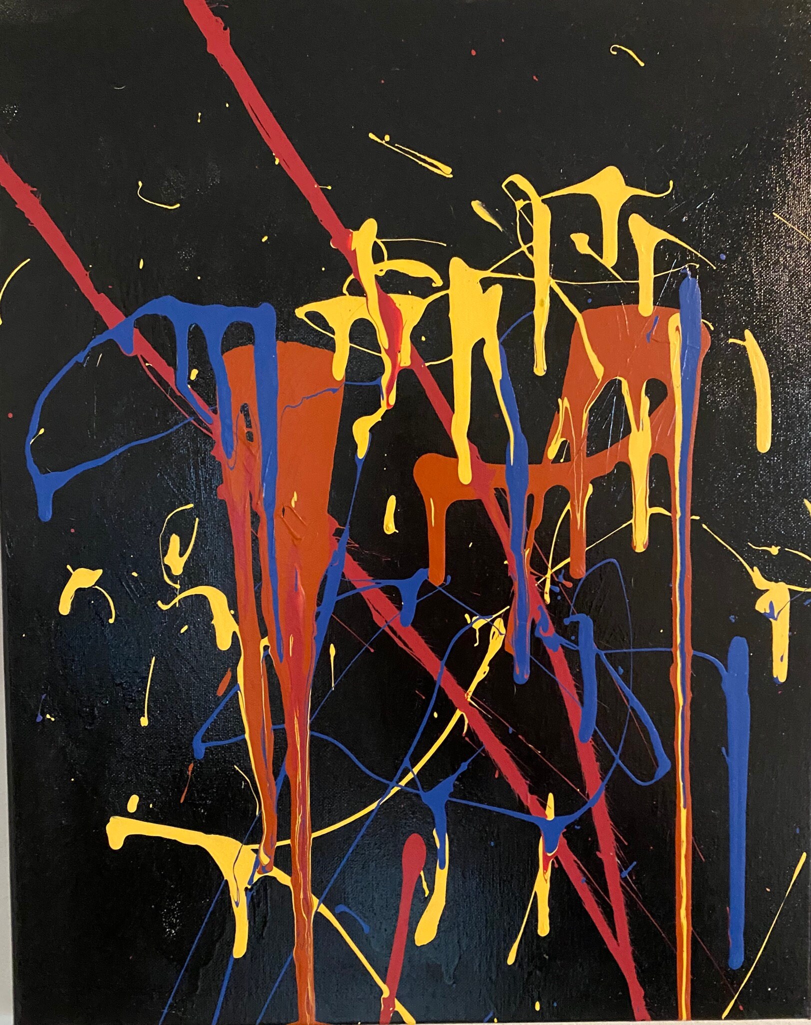 Abstract art dark Etsy