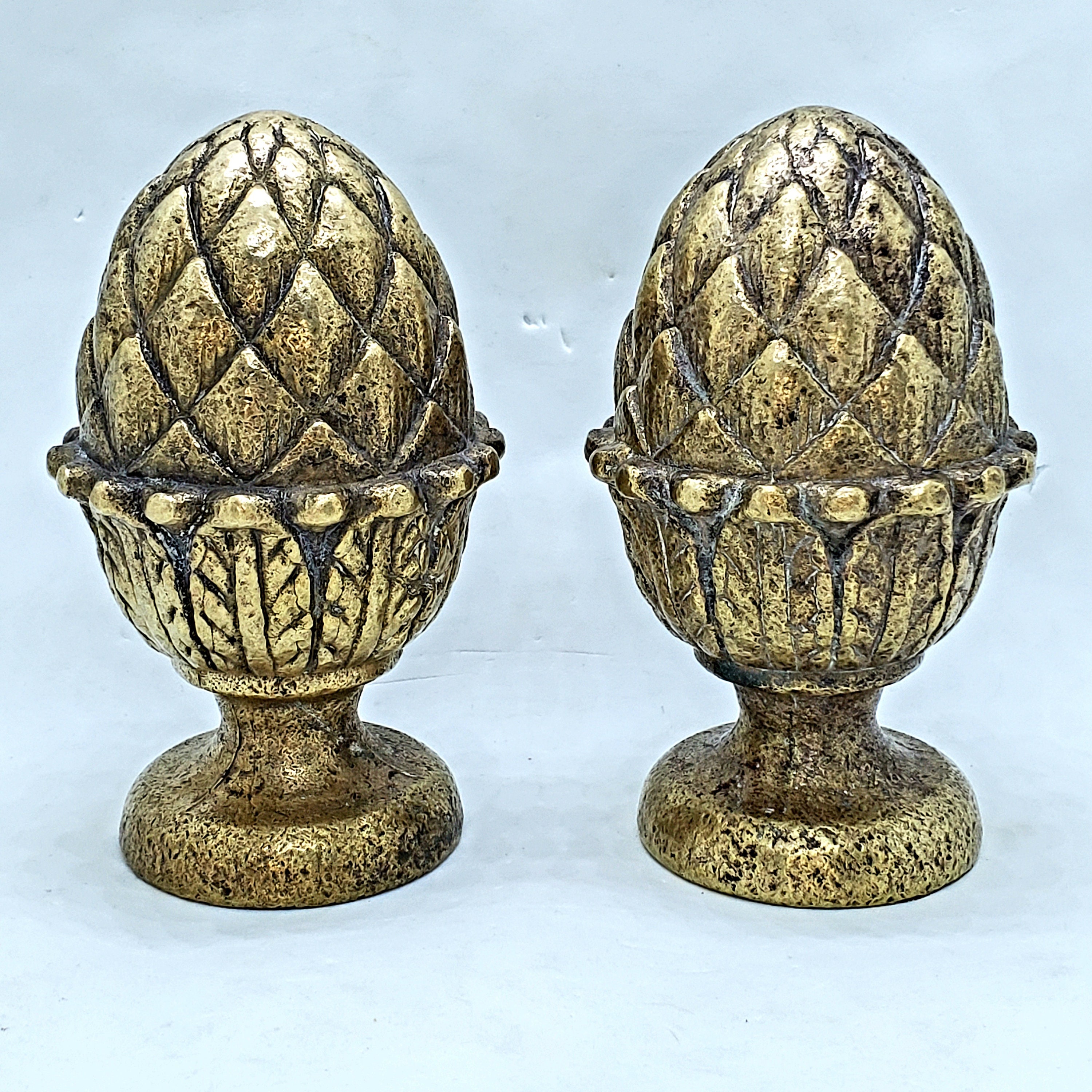 Set of 2 Vintage Solid Brass Pinecone Finial Ornamental Decor Pair of Mid  Century Solid Brass Pinecone Sculpture Hollywood Regency Brass -  Canada