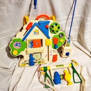 Vintage Crib Accessories Toys Fisher Price Sesame Street Lot Of 3  Musical