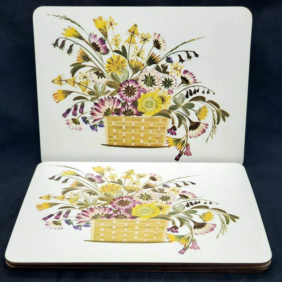 Vintage S. Michael Marks and Spencer Floral Placemats Set of 4 Etsy