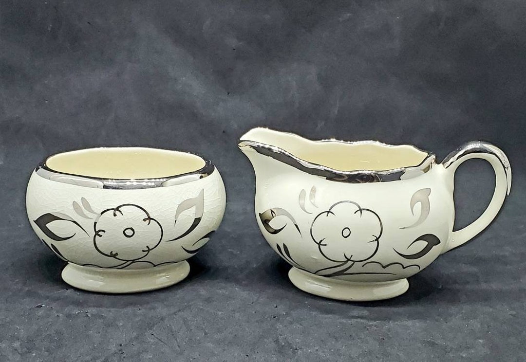 Vintage Lancaster Sandland Creamer and Sugar Bowl Set Hanley Etsy