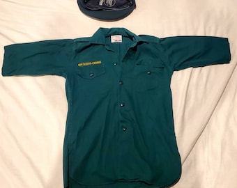 イングランド代表 vintage print uniform Vintage Boy Scouts of Canada Shirt and Baret Official