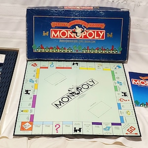 Vintage 1984 Monopoly Deluxe Anniversary Edition Board Game Complete