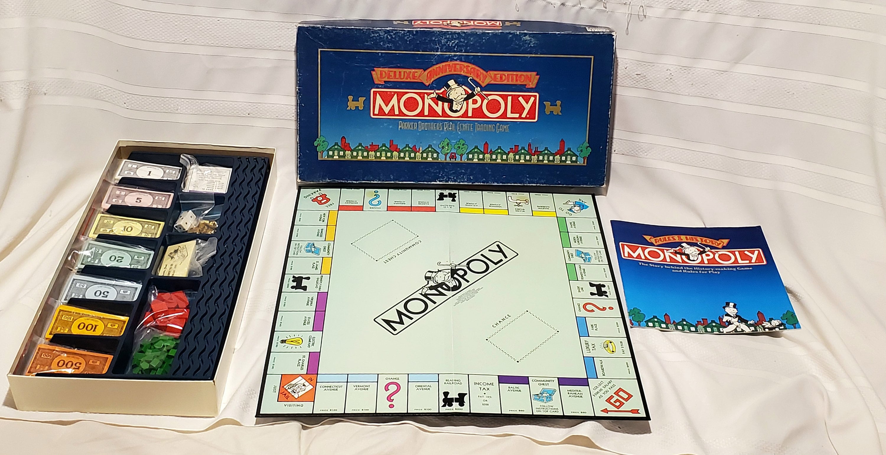 Vintage 1984 Monopoly Deluxe Anniversary Edition Juego de mesa