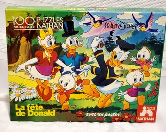 Vintage Walt Disney Donald Duck Puzzle 100 Pieces Complete