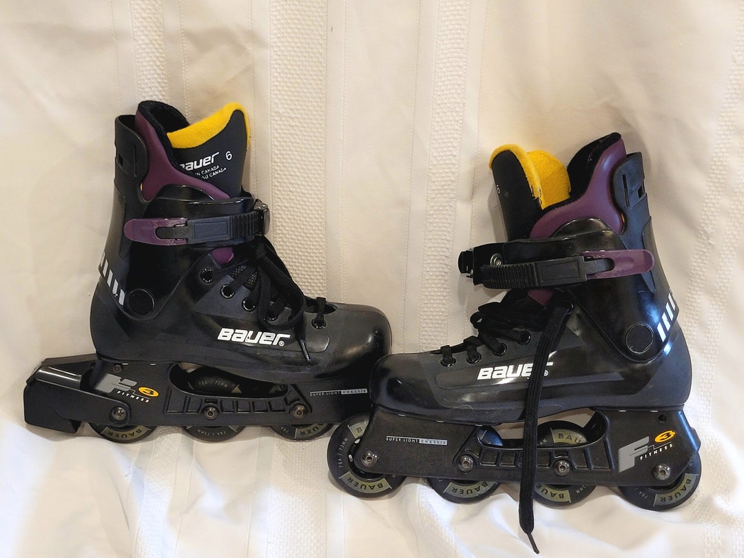 Vintage Bauer F3 Rollerblades Inline Skates Women's Size 6 Made in