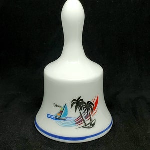 Vintage Ceramic Bell Decorative Collectible Florida Souvenir Made In Korea