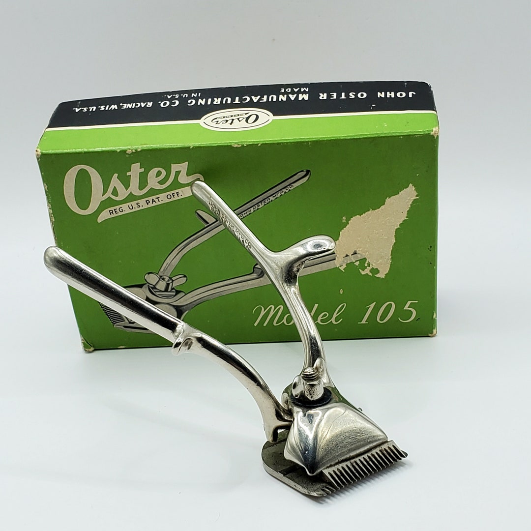 Vintage John Oster Manual Hair Clippers With Box Model 105 Etsy