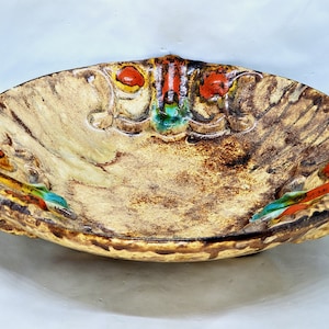 Vintage Jaspa Space Age Ceramic Bowl Studio Pottery Mid Century