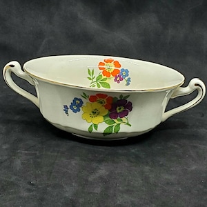 Açucareiro floral vintage J&G Meakin, substituição, utensílios de mesa colecionáveis da Inglaterra