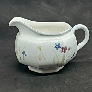 Vintage Mikasa Craft Works Blue Grass DQ 501 Japan Floral Creamer Gravy Boat