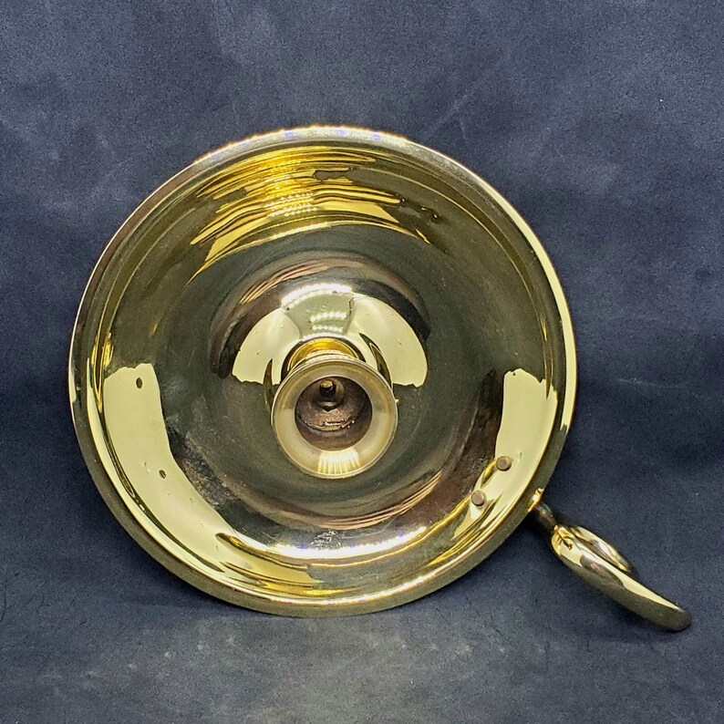 Vintage Brass Candlestick Holder Finger Loop 6.5 Etsy