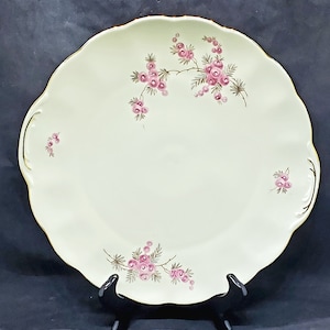 Vintage Schwarzenhammer Charlotte Platter German Bavaria 11&quot; Pink Floral