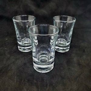 Vintage Kig Indonesia Shot Glasses Set Of 3 Clear Glass