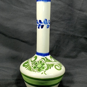 Vintage Tonala Keramik Tonal Mexico handbemalte Vase signiert Floral Sammlerstück